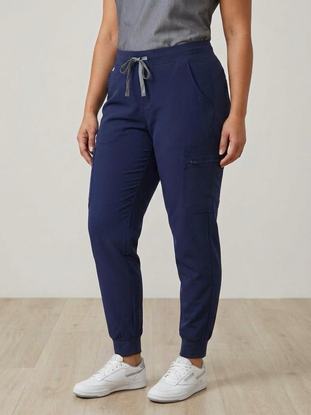 Figs Navy Blue Drawstring Jogger Track Pants